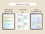 Use this Work Productivity Planner Bundle to print, fill out as a PDF, or use digitally