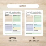 Visual Daily Routine Builder available in US Letter & A4 sizes