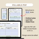 Fillable Weekly Family Schedule optimized for Mobile, Tablet, and Desktop