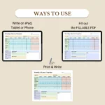 Use this Weekly Fitness Tracker to print, fill out as a PDF, or use digitally