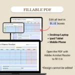 Fillable Weekly Fitness Tracker optimized for Mobile, Tablet, and Desktop