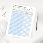 A minimalist purple-themed habit dashboard featuring a multi-row checklist for tracking weekly discipline and consistency.
