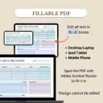 Fillable Weekly Meal Organizer optimized for Mobile, Tablet, and Desktop