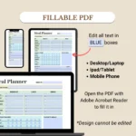 Fillable Weekly Meal Planner optimized for Mobile, Tablet, and Desktop