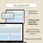 Fillable Weekly Meal Planner optimized for Mobile, Tablet, and Desktop