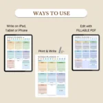 Use this weekly planner to print, fill out as a PDF, or use digitally