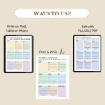 Use this weekly planner to print, fill out as a PDF, or use digitally