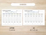 Weekly Planner available in US Letter & A4 sizes