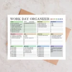 Work Day Organizer Professional Daily Planner & To-Do List