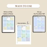 Use this Work Day Organizer to print, fill out as a PDF, or use digitally