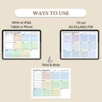 Use this Work Day Organizer to print, fill out as a PDF, or use digitally