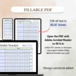 Fillable Work Habit Tracker optimized for Mobile, Tablet, and Desktop