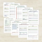 ADHD Productivity Planner Bundles Printable Fillable PDF Executive Function Planner Letter A4