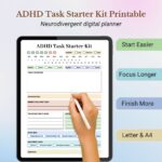 ADHD Task Starter Kit, Digital Goodnotes Planner, Focus System, Brain Dump, Productivity Toolkit (1)