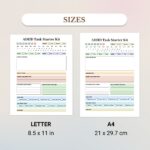 ADHD Task Starter Kit printable planner available in US Letter and A4 sizes for digital planning, home printing, and reusable daily productivity.