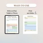 ADHD Task Starter Kit designed for digital planning on iPad, tablet, or phone, or printable use for handwriting and flexible daily organization.