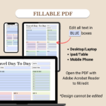 Use this Tavel Day To Day to print, fill out as a PDF, or use digitally
