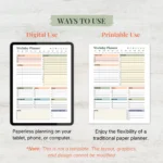 Productivity Planner Bundle Printable PDF Daily Work Organizer Kit