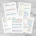 Productivity Planner Bundle Printable PDF Daily Work Organizer Kit