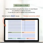 Productivity Planner Bundle Printable PDF Daily Work Organizer Kit