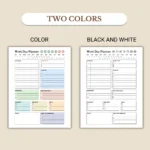 Work Day Planner Printable for Productivity and Time Management