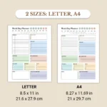 Work Day Planner Printable for Productivity and Time Management