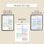Work Day Planner Printable for Productivity and Time Management