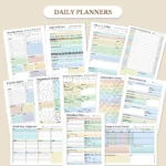 Productivity Planner Vault, Printable & Fillable Planners for Work, Focus, Goals & Organization