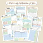 Productivity Planner Vault, Printable & Fillable Planners for Work, Focus, Goals & Organization