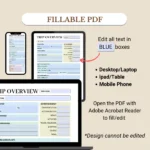 Fillable Trip Overview optimized for Mobile, Tablet, and Desktop