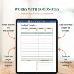 Team Project Planner Bundle pdf imported into Goodnotes on a tablet for digital planning with handwritten notes
