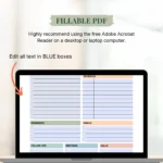 Work Day Planner Fillable Printable for Daily Productivity and Time Management